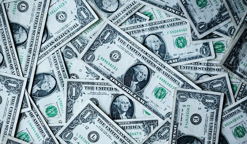 1 u.s.a dollar banknotes